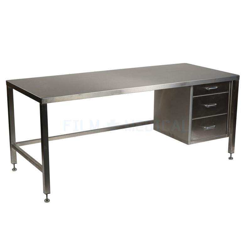 Steel Lab Table with 3 Drawers